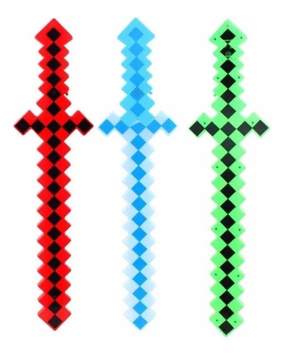 Espada De Minecraft  Con Luces Y Sonido De 66 Cm Elige Color
