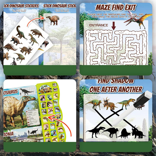Juguetes De Dinosaurios Para Niños 3-5 Libro De Dinosaur...