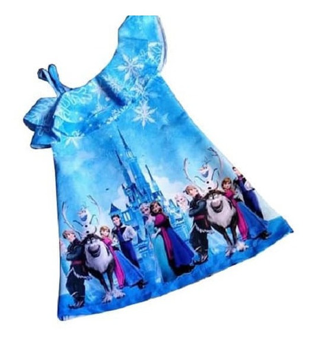 Vestido Para Niñas Con Bolero De Frozen Ana Y Elsa - Cs 
