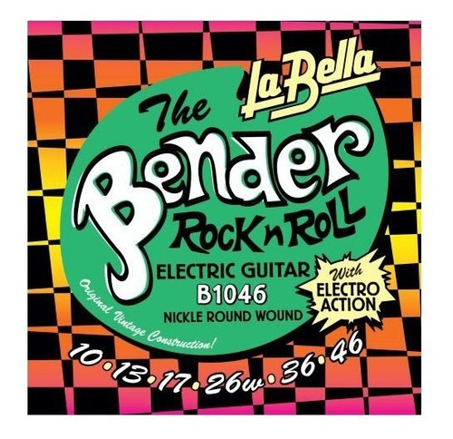 B1046 La Bella Encordado Guitarra Electrica Bender 10 - 46