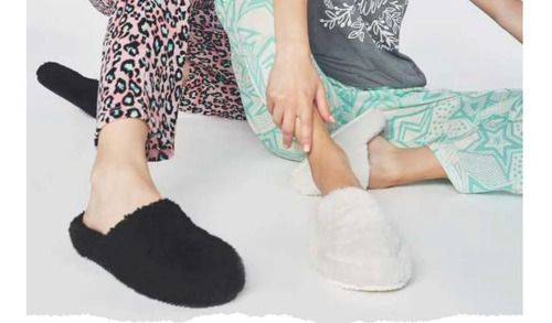 Imagen 2 de 3 de Pantuflas Pantuflon Peluche Abrigadas Mujer So Pink