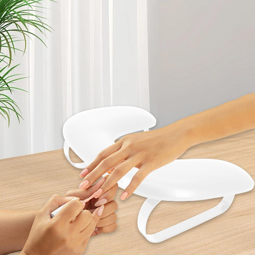 Pu Leather U Forma De La Uña Desestino Del Brazo De Blanco