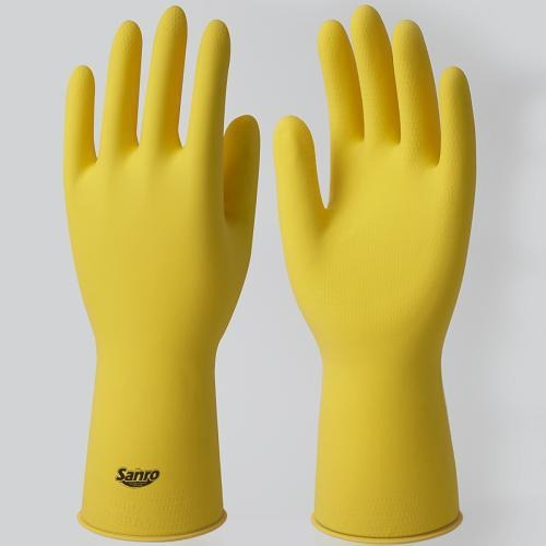 Kit 10 Pares Luva De Borracha Latex Sanro Top Amarela 6(p)