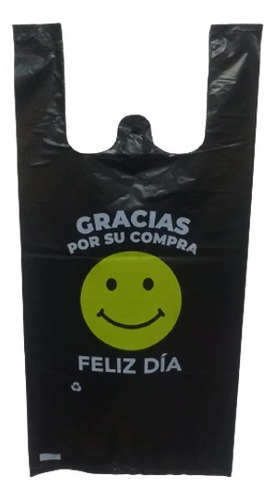 Bolsa Camiseta Mediana 500 Pzs Impresa Con Logo De Gracias