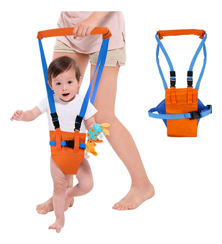 Caminador De Bebe, Arnes Para Aprender A Caminar Andadera Color Naranja Y Azul