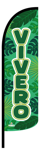 Bandera Publicitaria Florería. Bandera Completa (4 X 1 Mts)