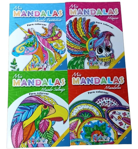 Set De 4 Libros De Mandalas Para Colorear Dreams Art