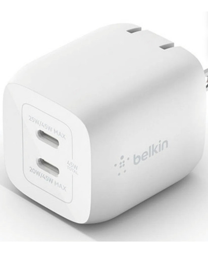 Cargador De Pared Belkin Con 2 Puertos Usb-c De 45 W