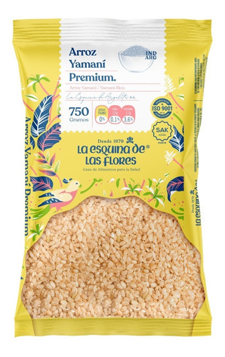 Imagen 2 de 8 de Arroz Integral Yamani No Gmo - Esquina De Las Flores - 750 G