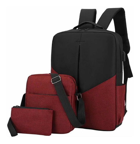 Mochila Viaje, Mochila Escolar, Mochila Antirrobo Color Rojo