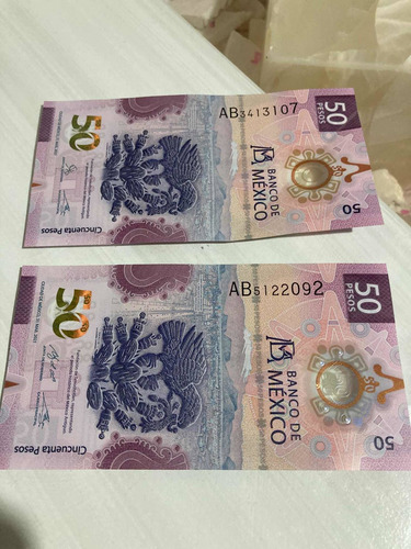 Billete $50 Pesos Ajolote Serie Aa, Ab, Ac, Ae