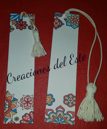Imagen 5 de 7 de Marcalibros Personalizados Con Borla Decorativa X 3