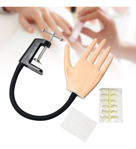 Mão De Prática Para Unhas De Acrílico Com Suporte,