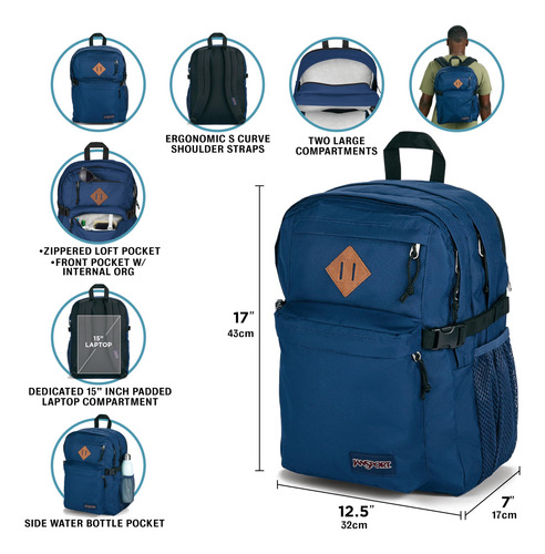 Mochila Para Portátil Jansport Main Campus Travel Work De 15
