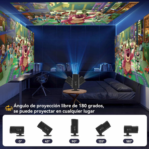 Proyector Profesional Portatil 4k Mini Hy320 15000lm Wifi Negro