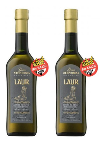 Aceite De Oliva Laur Gran Mendoza Virgen Extra 500cc X2 Uni