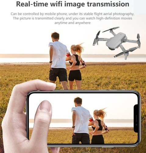 Imagen 7 de 8 de Drone E88 Con Cámara Hd Gran Angular 4k