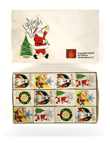 Cajas De Fósforos Antiguos De Colección De Navidad