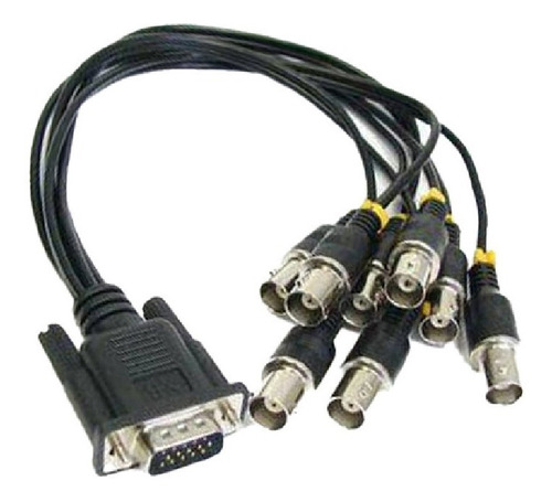 Cable Vga 15pin 3 Filas Macho A 8 Bnc 4 Rca Hembra 