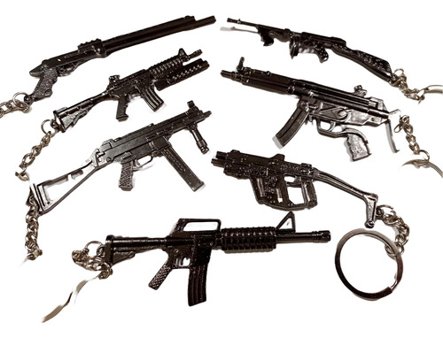 Armas En Llavero De Csgo Escopeta, Fusil De Metal De 12 Cm.