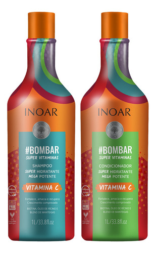 Inoar Kit Bombar Shampoo E Condicionador 1 L
