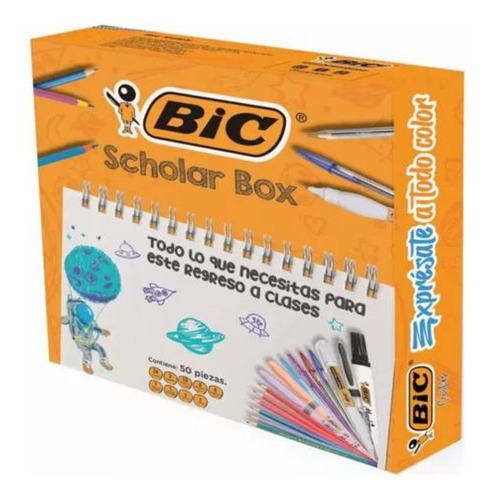 Kit De Utiles Escolares Bic Scholar Box Lapices 50 Pzas