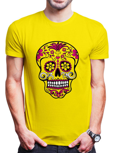 Polo Varon Mexican Skull (d0482 Boleto.store)