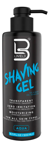 Level 3 Shaving Gel Afeitar Aqua Barberia Profesional 500 Ml
