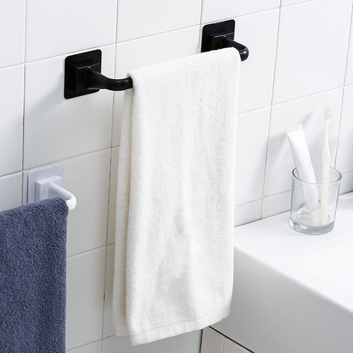Imagen 9 de 9 de Toallero Barra De Baño Toalla Colgador De Ropa Sin Clavos Mo