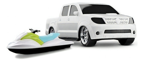 Camioneta Pickup Vision Tuning Roma Simil Toyota Hilux Color Blanco Personaje Tunning
