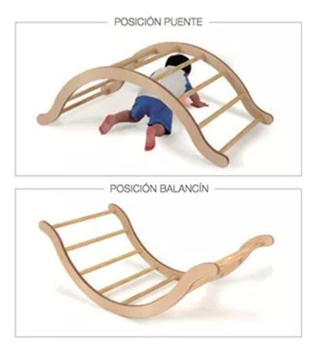 Escalera De Arco Escalador Pikler De Madera Psicomotricidad