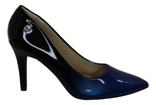 Zapato Reina Chalada Bicolor Azul 5 Clora-20