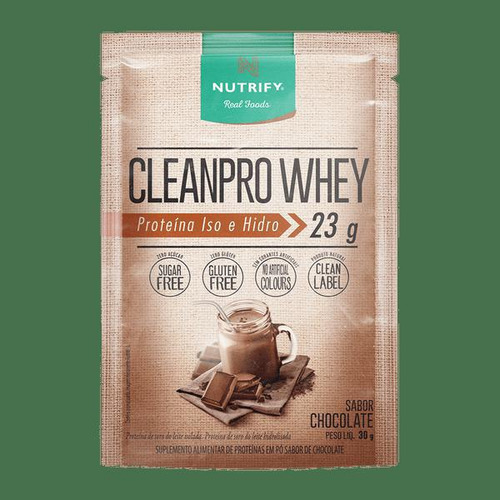 Cleanpro Whey Proteína Iso E Hidro 15 Sachês 30g Nutrify