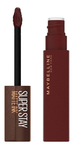 Labial Líquido Maybelline Superstay Matte Ink Coffee 5ml Acabado Mate Color 205 Mocha Inventor