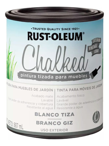 Chalked Exterior Rust Oleum Tizada Muebles Jardín | 0,887lt