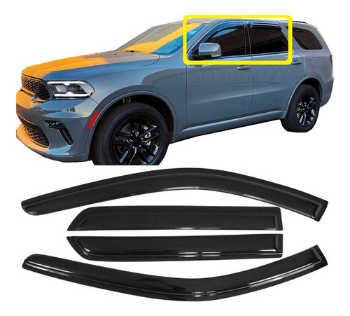 Bota Aguas Deflectores De Ventana Dodge Durango 2011 - 2016 Negro