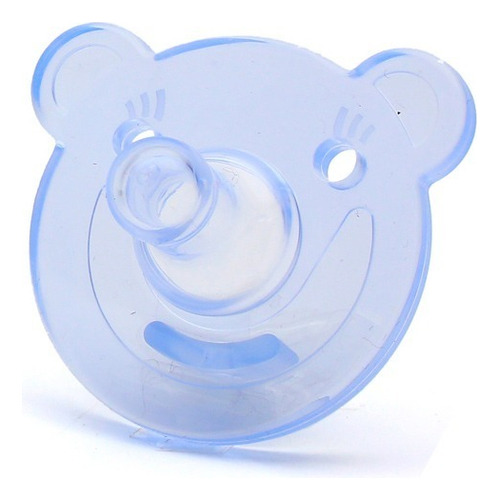Chupete Inicial Para Bebé De 3 A 12 Meses - Baby Innovation Color Azul Con Cavidad Para Dedo