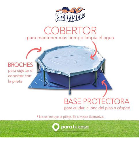 Cubre Pileta Cobertor Y Base Protectora Pelopincho 1102