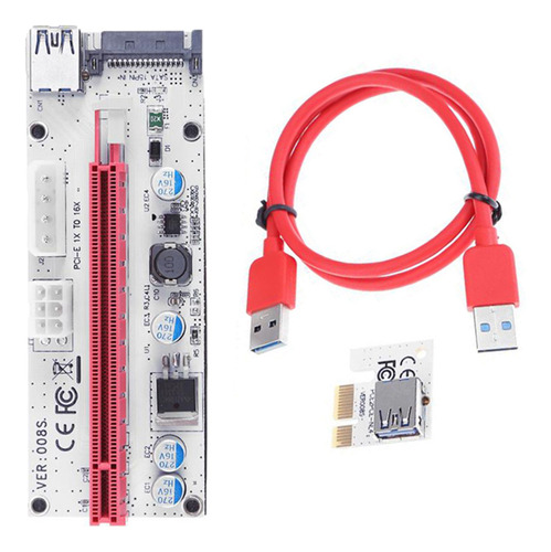 Tarjeta Vertical Pci-e Ver008s 3 En 1, 4 Pines, 6 Pines, Ada