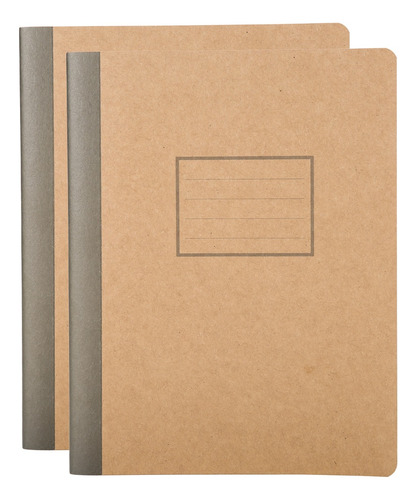 Libreta Cuadernos De Líneas Kraft 160 Hojas - 2 Pzas