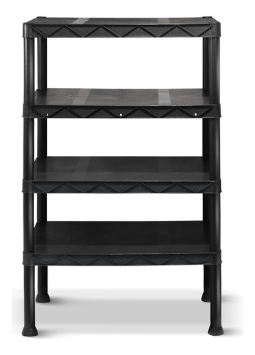 Organizador Modulo Estantería 4 Niveles Rack Multiuso Atena Color Negro