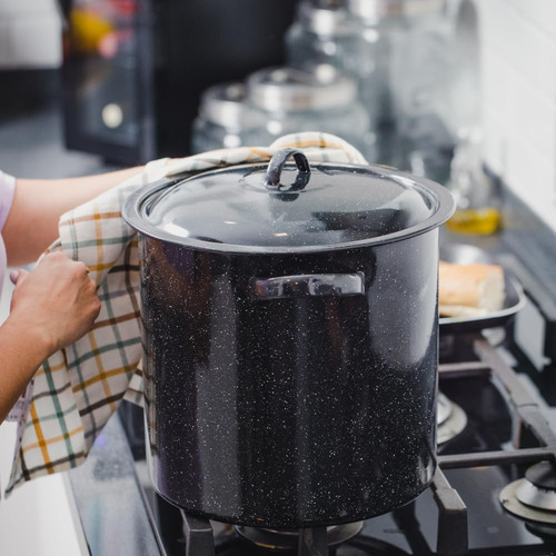 Steamer Granite Ware De Acero Esmaltado De 14.7 Litros Con T