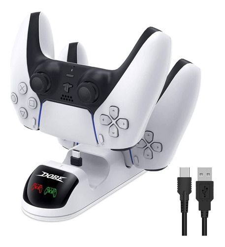 Imagen 3 de 10 de Cargador Dynacom Para 2 Controles Playstation 5 Dual Sense D