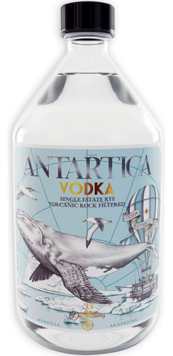 Antártica 33 Vodka Destilado Single Estate Rye Filtrado 1l