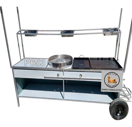 Carrito De Comida Para Remolcar Con Techo Desmontable P653