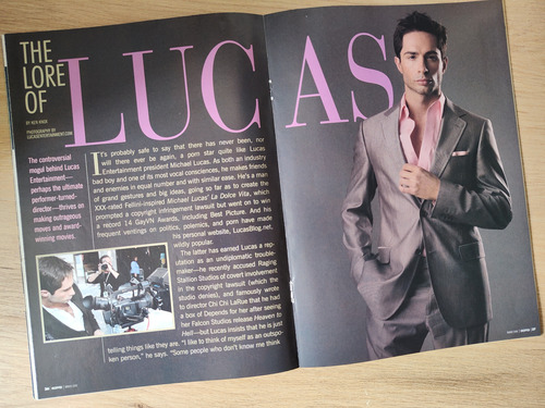 Michael Lucas / 3 Revistas Gay / Estrictamente Adultos +18 (Usado)