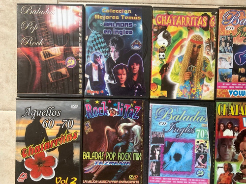 10 Dvd De Videos Musicales En Ingles Chatarrita 60 70 80 90 (Usado)
