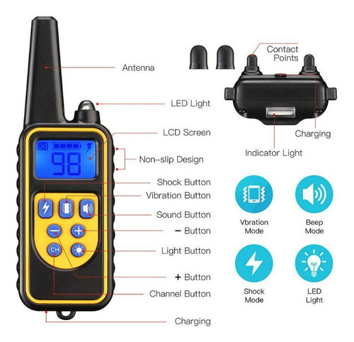 Collar De Entrenamiento Para Perros Con Descarga Eléctrica I