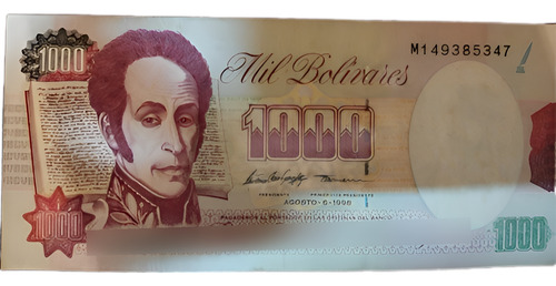 Billete Venezolano Antiguo Mil Bolívares 1998