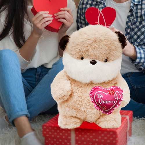 Peluche Regalo San Valentin Oso Sentado Con Corazon Te Amo